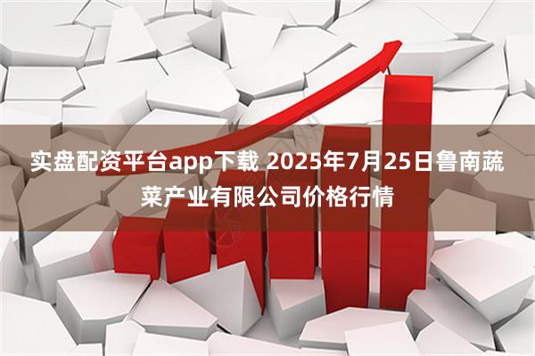 实盘配资平台app下载 2025年7月25日鲁南蔬菜产业有限公司价格行情